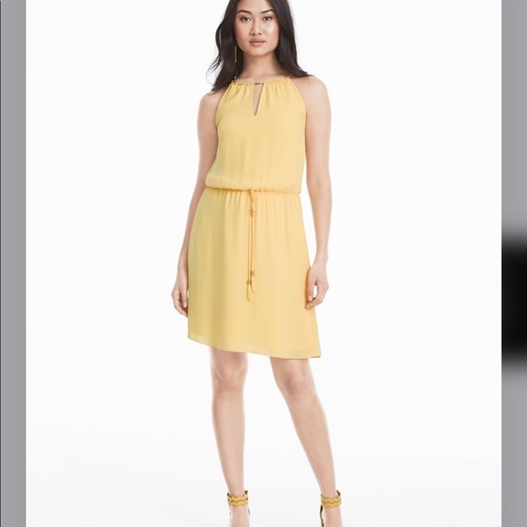 White House Black Market Dresses & Skirts - WHBM Yellow Blousan Dress